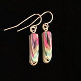 Micro Skinny Composite Featherwoods Earrings #1074 by Buzz Coren