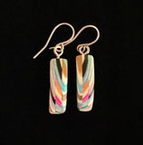 Micro Skinny Composite Featherwoods Earrings #1074 by Buzz Coren