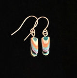 Micro Skinny Mini Featherwoods Earrings #1128 by Buzz Coren