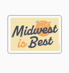 Midwest Is Best Sticker by Bozz Prints