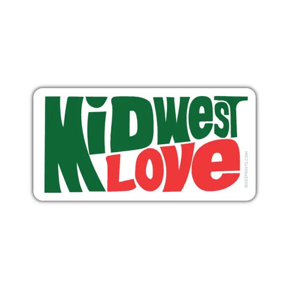 Midwest Love Sticker by Bozz Prints
