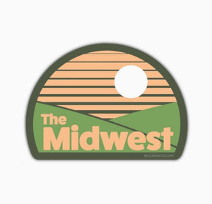 The Midwest Sun Sticker by Bozz Prints