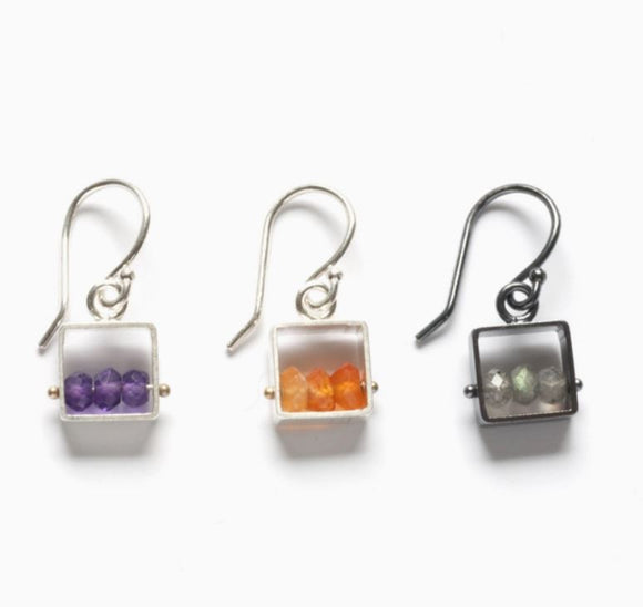 Mini Square Earrings by Ashka Dymel