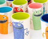 Small Red Monster Cup by Tim McMahon