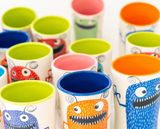 Small Teal Monster Cup by Tim McMahon