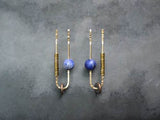 Long U Miro Earrings with Sodalite by Brianna Kenyon