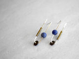 Long U Miro Earrings with Sodalite by Brianna Kenyon