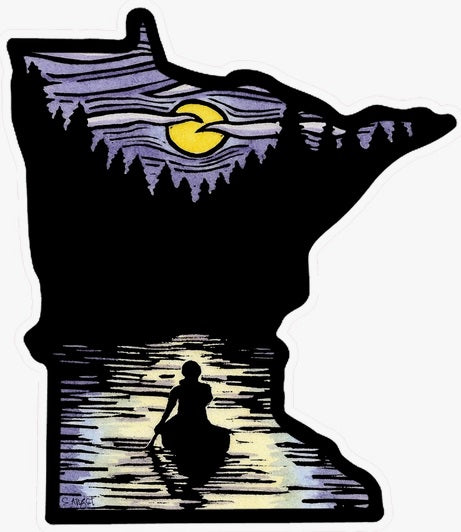 Minnesota Canoe Sticker by Sarah Angst