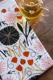 Moody Floral Tea Towel by Gingiber