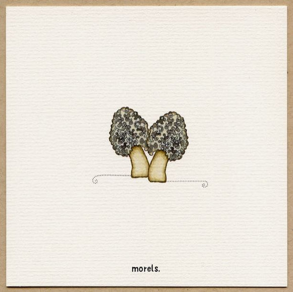 Morels Greeting Card by Beth Mueller