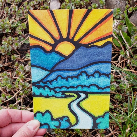 Mountain Stream Postcard by Sarah Angst