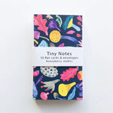 Colorful Mushrooms Tiny Note Card by Honeyberry Studios