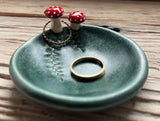 Mushroom and Fern Ring Dish by Tasha McKelvey