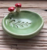 Mushroom and Fern Ring Dish by Tasha McKelvey