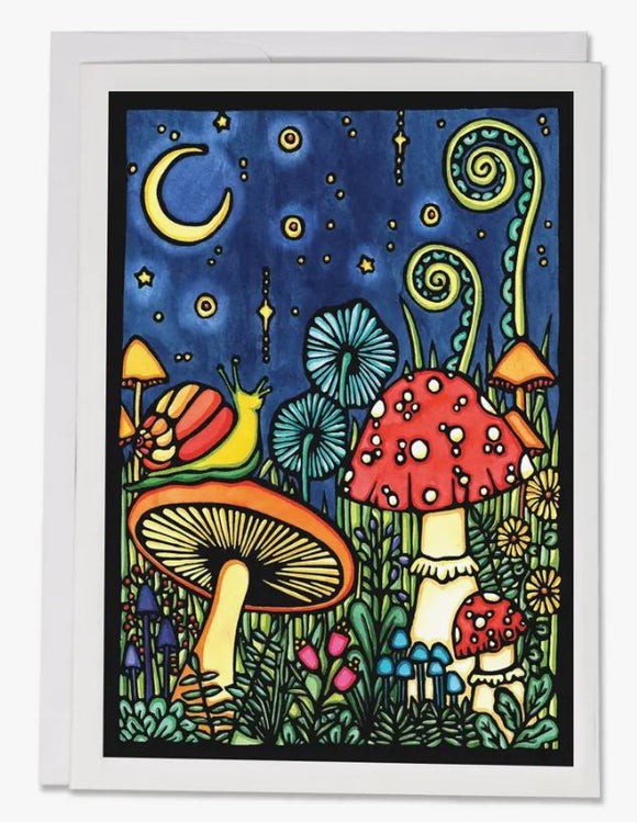 Mushroom Greeting Card by Sarah Angst