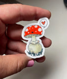 Mushroom Love Sticker by Cat Rocketship