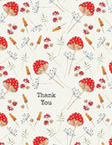 8 Boxed Mushroom Thank You Notecards by Artists to Watch