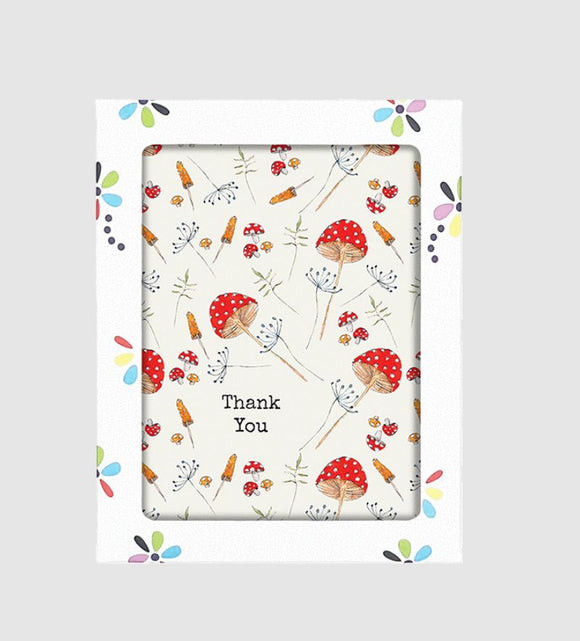 8 Boxed Mushroom Thank You Notecards by Artists to Watch