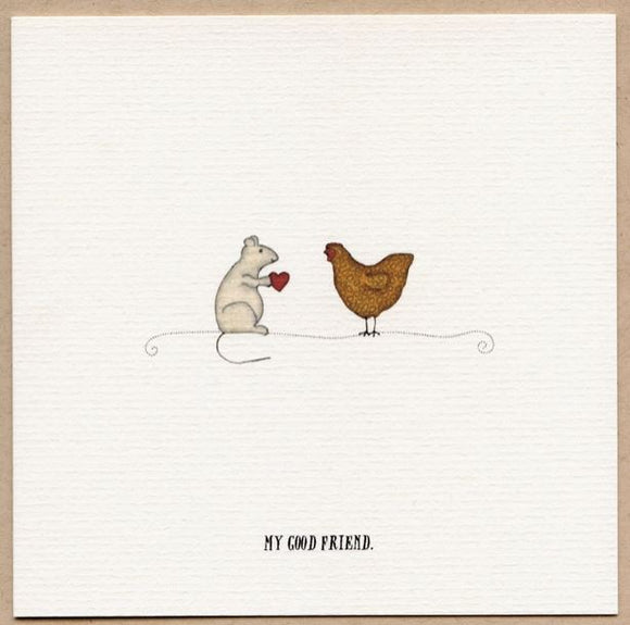 My Good Friend Greeting Card by Beth Mueller