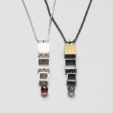 Three Small Squares Necklace by Ashka Dymel