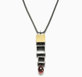 Three Small Squares Necklace by Ashka Dymel