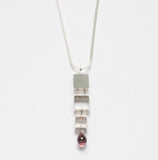 Three Small Squares Necklace by Ashka Dymel