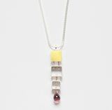 Three Small Squares Necklace by Ashka Dymel