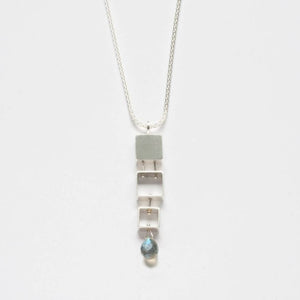 Three Small Squares Necklace by Ashka Dymel