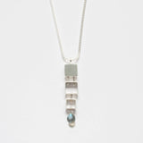 Three Small Squares Necklace by Ashka Dymel