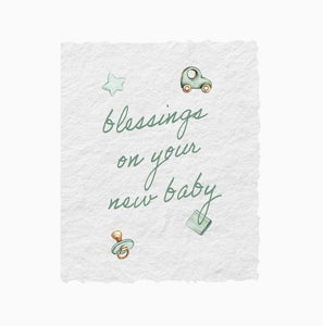 Blessings on New Baby Greeting Card by Paper Baristas