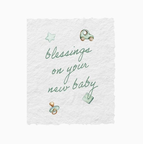 Blessings on New Baby Greeting Card by Paper Baristas