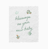 Blessings on New Baby Greeting Card by Paper Baristas