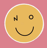 No Smiley Sticker by Cat Rocketship