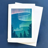 Northern Lights Card by Nan Onkka