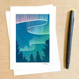 Northern Lights Card by Nan Onkka