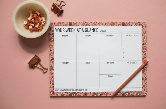 Calico Weekly Planner Notepad by Gingiber