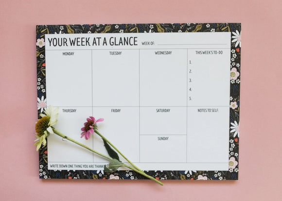 Weekly Planner Notepad by Gingiber