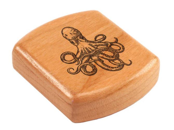 Octopus 2” Flat Wide Secret Box by Heartwood Creations