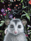 Opossum Blank Greeting Card by Emily Uchytil