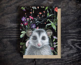 Opossum Blank Greeting Card by Emily Uchytil