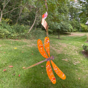 Large Copper Enamel Dragonfly Spinner by Annabelle Noel Designs