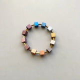 Aluminum Cube Bracelet by Trecy Bleich
