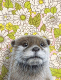 Otter Blank Greeting Card by Emily Uchytil