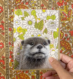 Otter Blank Greeting Card by Emily Uchytil