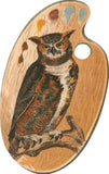 Owl on Palette Magnet by Found Image Press
