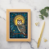 Owl Crown Greeting Card by Sarah Angst