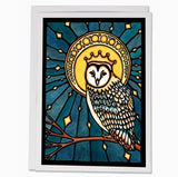 Owl Crown Greeting Card by Sarah Angst