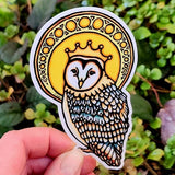 Owl Crown Sticker by Sarah Angst