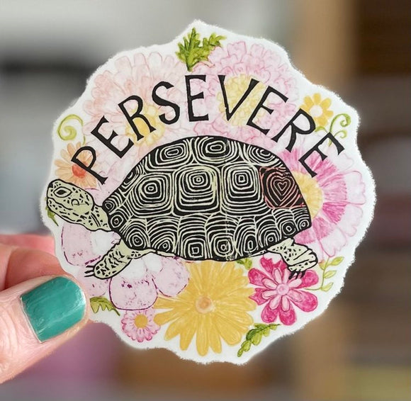 Persevere Sticker by Amy Rice