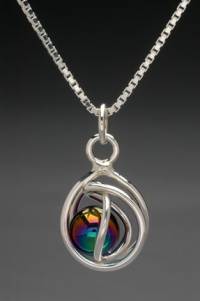 Small Sphere Necklace with Bead by Thomas Kuhner